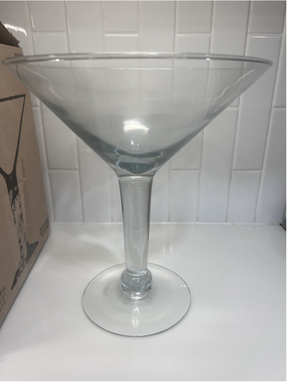 LIBBY CRISA 44 Oz Large Giant Martini Cocktail Margarita Glass 10” Tall New